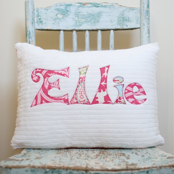 Items similar to A Monogrammed Pillow for the Home and Nursery in BLOOM