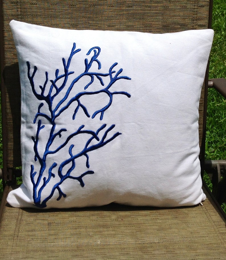 Coral Decorative Pillows White Pillows Coral Decorative Etsy