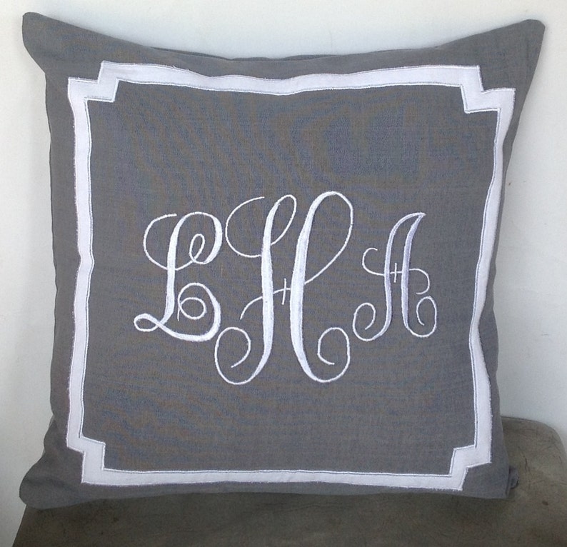 cushion covers with initials