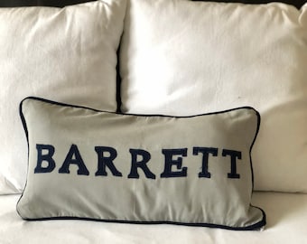 Personalized College Dorm Pillow Custom Name Pillow for Cozy Dorm Room, School Spirit Throw Pillow College Freshman Graduation Gift Idea