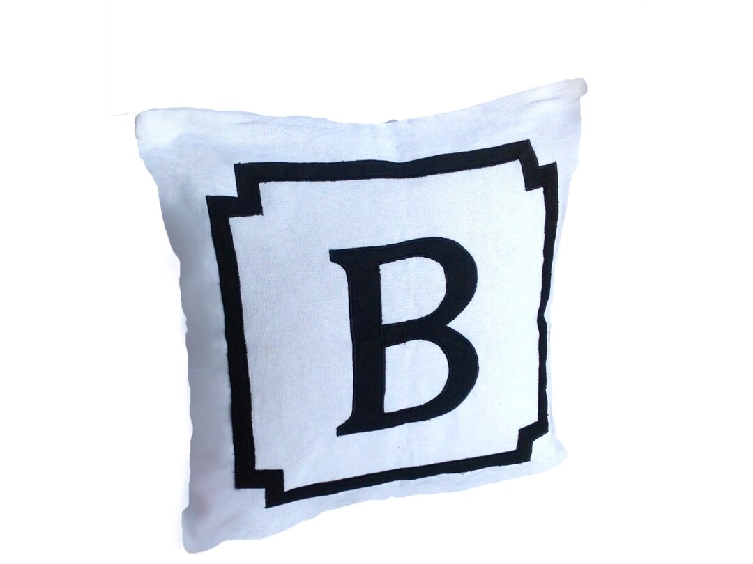 Letter Throw Pillows White Birthday Gift Decorative Square - Etsy