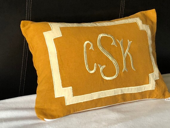 monogram lumbar pillow