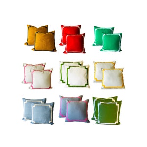 Modern Geometric Pillow, Trim Pillow Personalized by Snazzy Living (Listing includes 2 Covers)