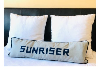 Applique Name Pillow, Lumbar Pillows, Personalized Throw Pillows