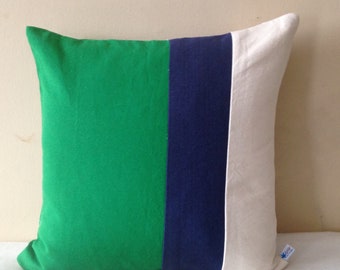 Green Decorative Throw Pillows, Minimal, Colorblock Pillow , Color Block Pillows by Snazzy Living