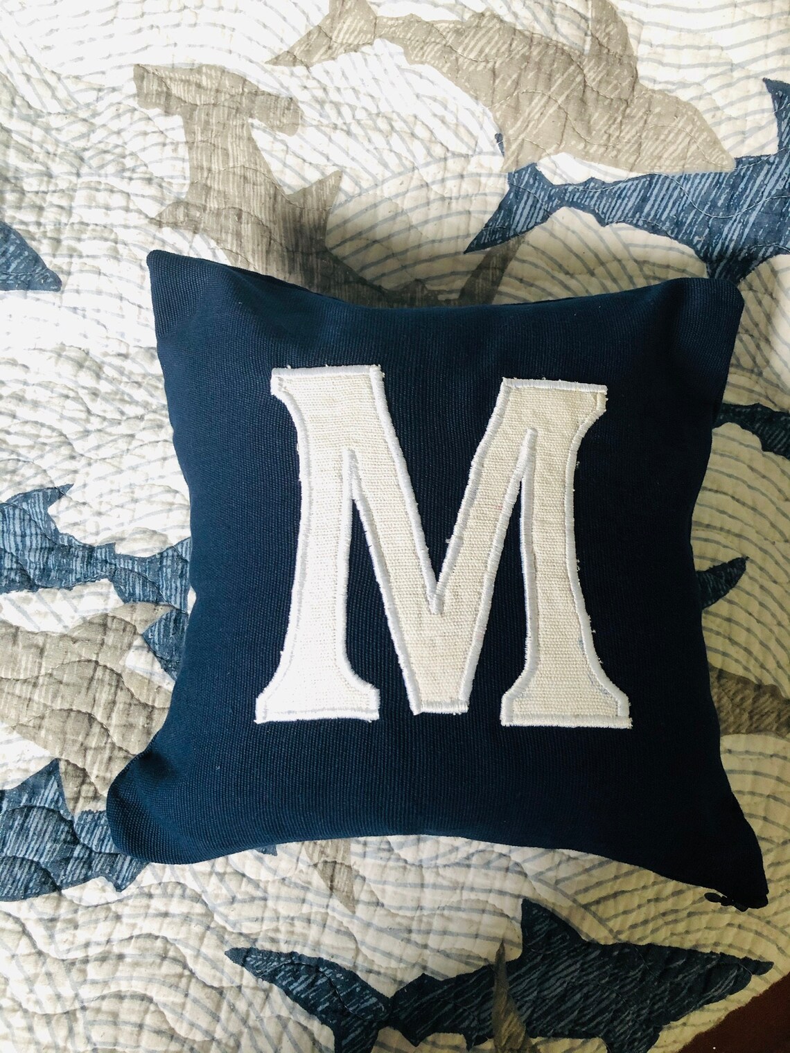 30 Off Navy Euro pillows Monogram pillows Navy Blue Etsy
