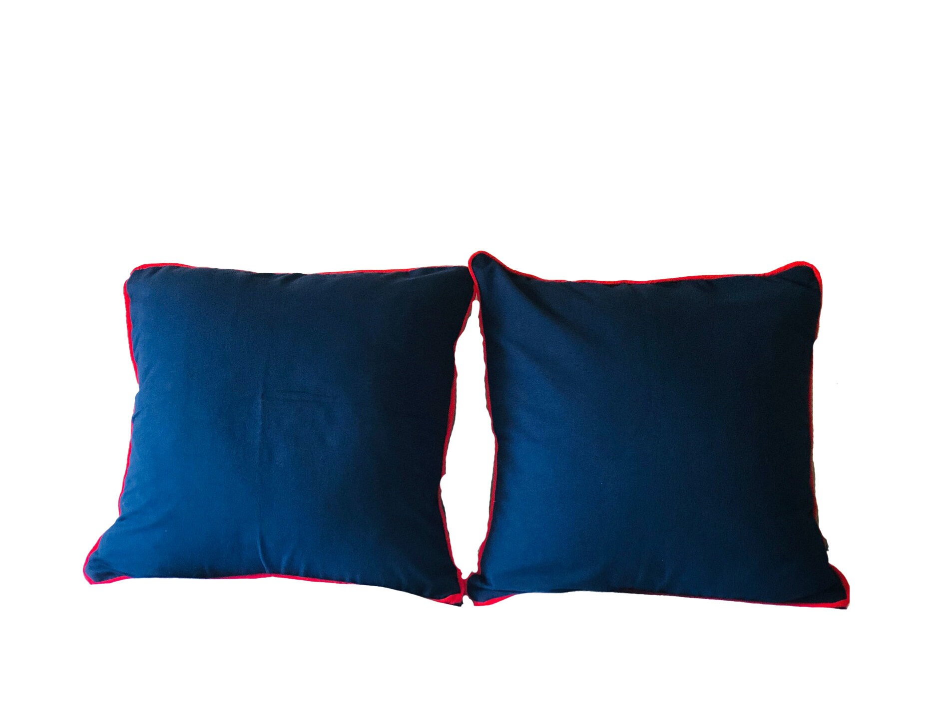 Navy Blue 26x26 Euro Sham Covers With Piping Snazzy Living Etsy Norway