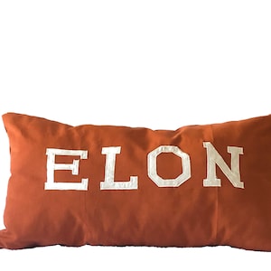 Custom Applique Name Pillow Case, College Graduation Gifts, Varsity Throw Pillow, Bedroom Dorm Decor