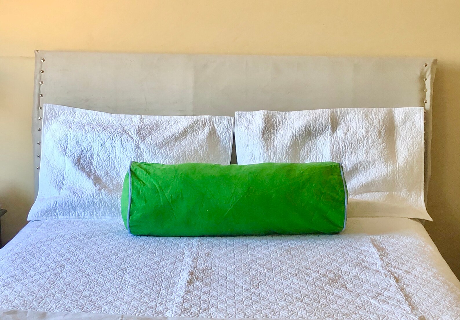 Green Bolster Pillow Cover Custom Bolster Pillow Cover with Etsy