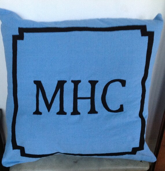 Monogrammed Euro Sham Initial Pillows Euro Throw Pillow Etsy