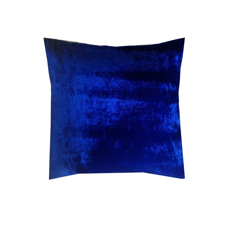 Blue Velvet Pillows Blue Decorative Pillows Velvet sofa Etsy