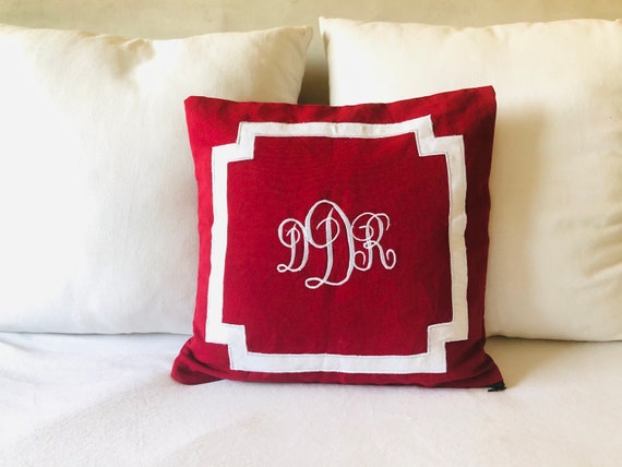 monogrammed throw pillows