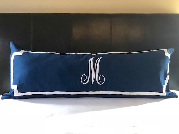 Monogram Long Body Pillow Cover Body Pillow Case Etsy