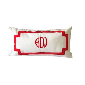 Regalos para parejas, almohadas con monogramas, ideas para regalos de aniversario, 12" x 20"