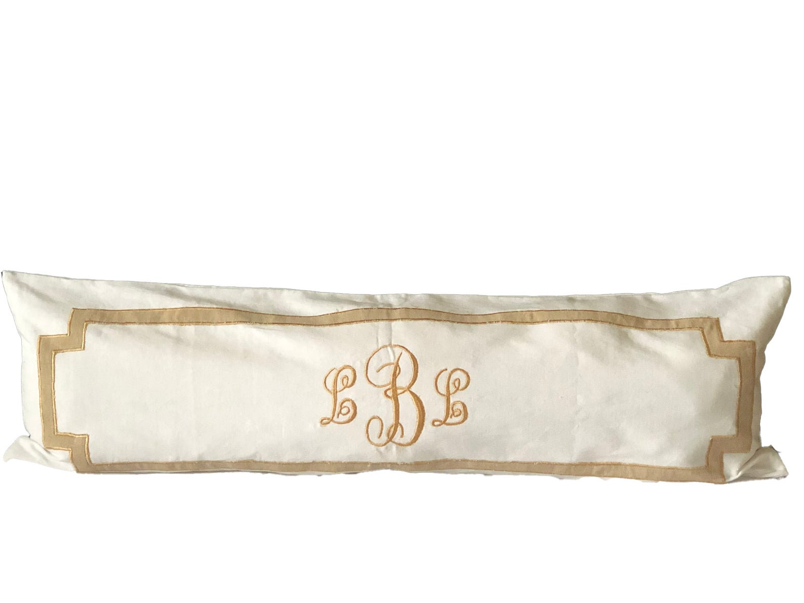 monogram headboard pillow