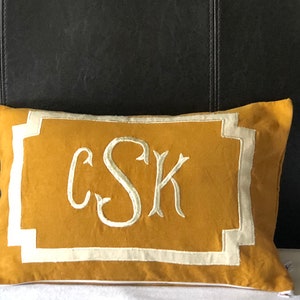 Almohada decorativa lumbar con monograma, almohadas, almohadas, almohadas con monograma,