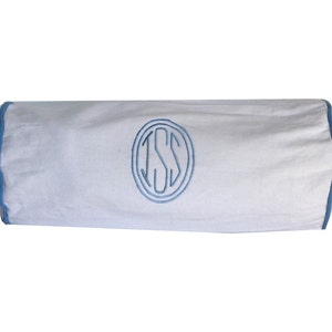 Bolster Monogram Pillows for Dorm,  Decorative Yoga Bolster covers, Bed Bolster Pillow Cover, Gifts for Daughters for Dorm