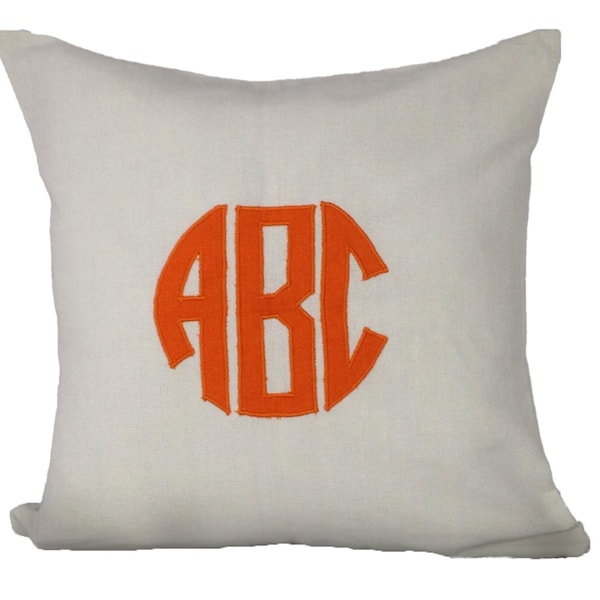 Monogrammed Sofa Pillow Etsy UK