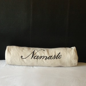 Bespoke Long Bolster Pillow Cover, Custom Word Bolster Pillow Cover, Home Decor, Long Bolster Pillows, Yoga pillows