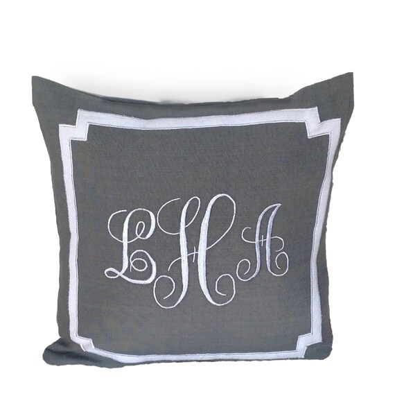 monogrammed throw pillows