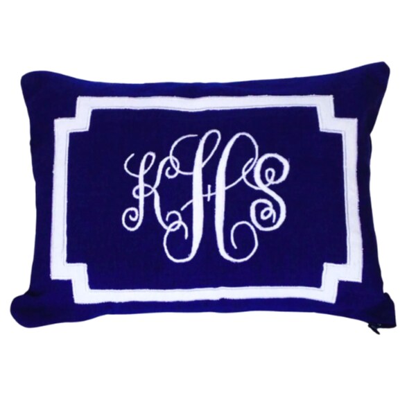 Monogram Pillow Etsy