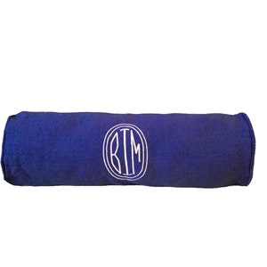 Personalized Monogram Bolster Pillows, Neck roll Pillows, Gifts for Teens Bedroom