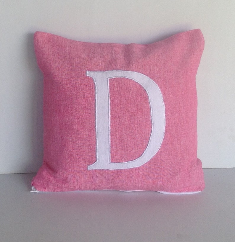 Pink Monogram Pillows for Kids Pink Nursery Decor Monogram Etsy