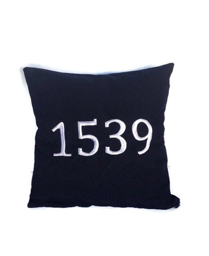 Outdoor Personalized Throw Pillows Personalized House Number Etsy