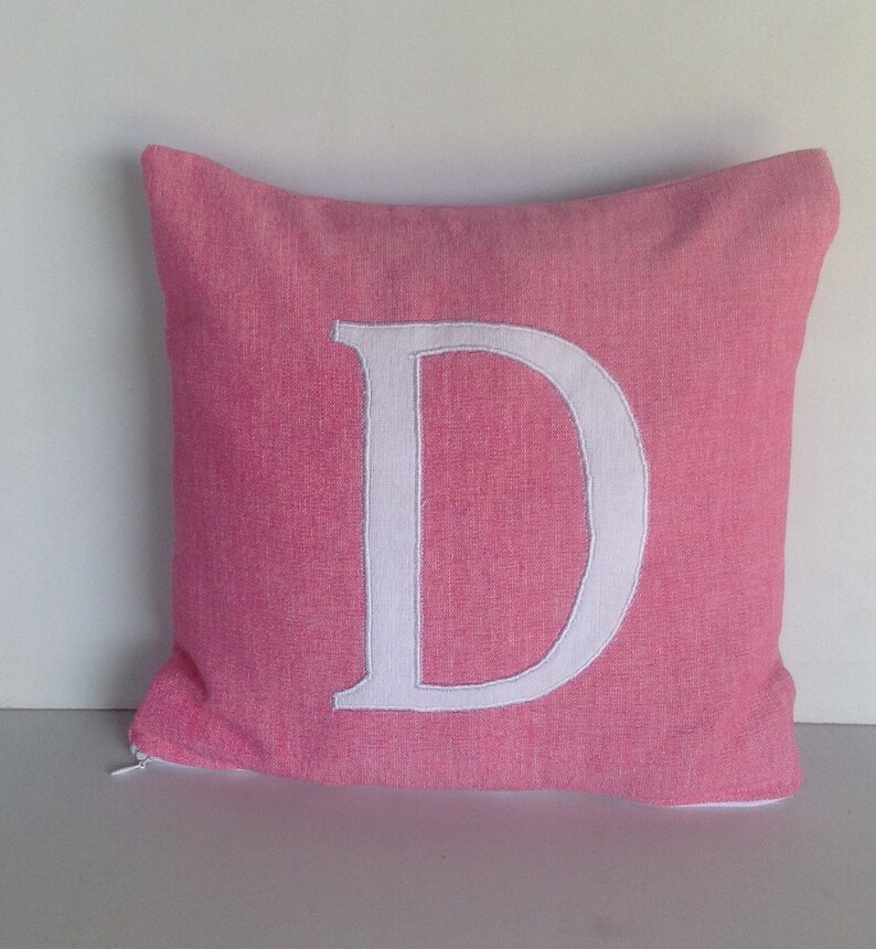 Pink Monogram Pillows for Kids Pink Nursery Decor Monogram Etsy