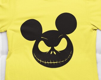 Mickey Jack Skellington Halloween Tee, Disney Pumpkin King Shirt