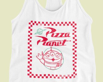 Alien Pizza Planet Racerback Tank | Retro Disney Top