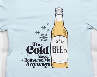 Shirt Frozen Beer, het koude bier heeft me toch nooit gehinderd T-shirt, Disneyland vader drinkt shirt, Disney vader cadeau, grappig Frozen T-shirt