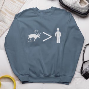 Disney Frozen Sweatshirt - Reindeers are Better Than People - Unisex Gildan Sweater image 1