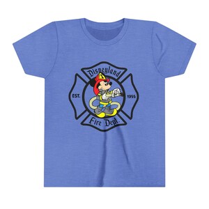 Fireman Mickey Mouse Disneyland Fire Department Kids T-Shirt image 5