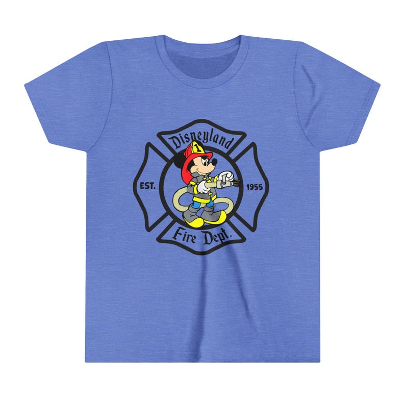 Fireman Mickey Mouse Disneyland Fire Department Kids T-Shirt image 5