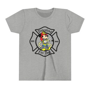 Fireman Mickey Mouse Disneyland Fire Department Kids T-Shirt image 4