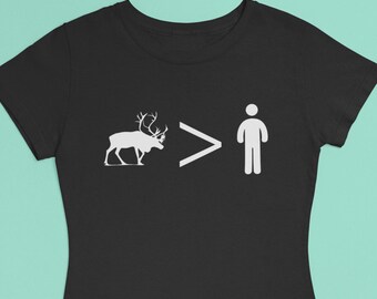 Reindeers Are Better Than People Tee - Women's Minimalist Softstyle Shirt