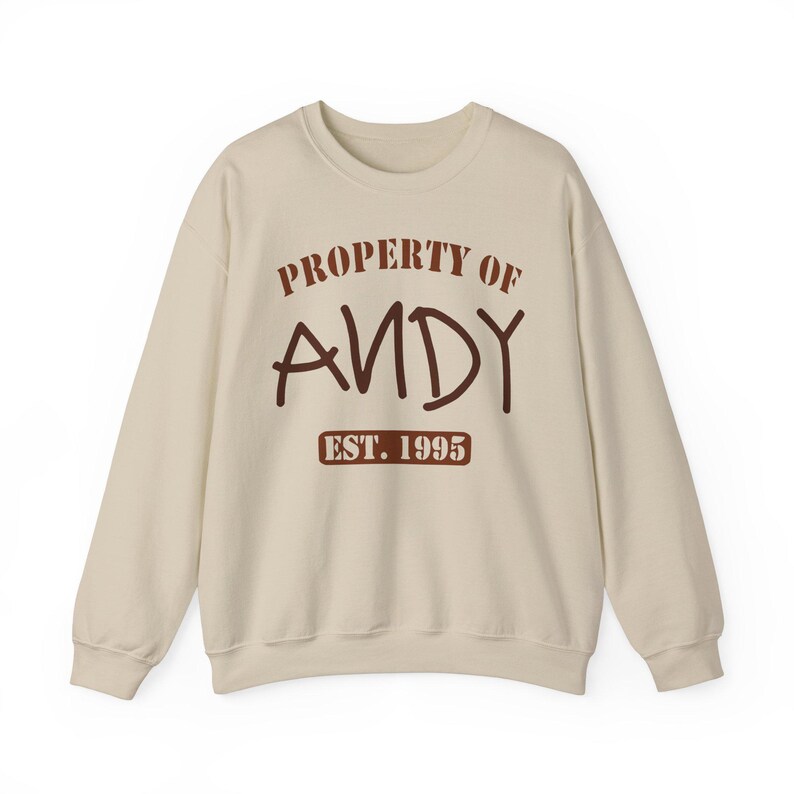 Property of Andy Sweatshirt, Toy Story Pixar Pullover, Disney Fan Gift image 2