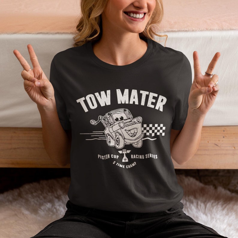 Tow Mater Piston Cup Racing Tee - Vintage Disney Cars Shirt image 1