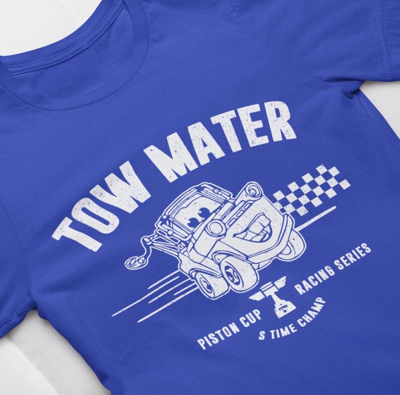 Tow Mater Piston Cup Racing Tee - Vintage Disney Cars Shirt image 2