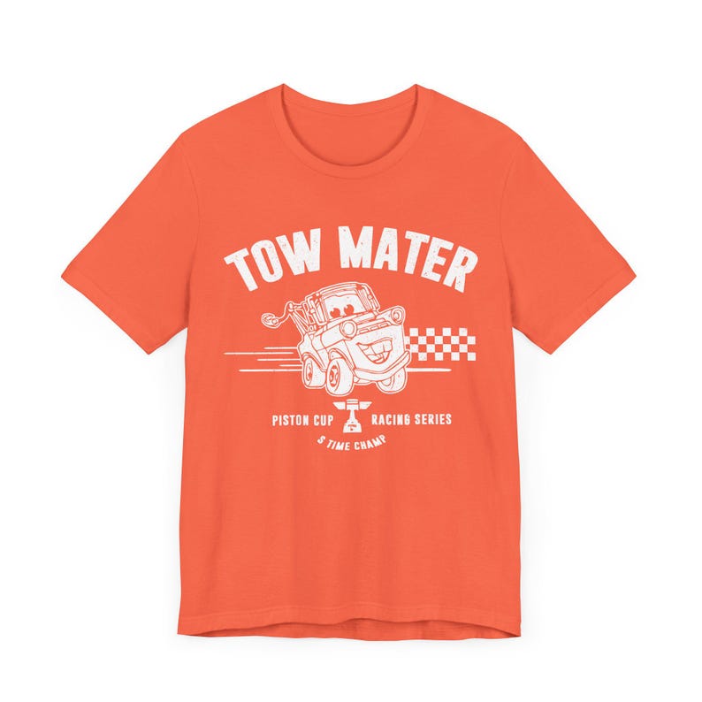 Tow Mater Piston Cup Racing Tee - Vintage Disney Cars Shirt image 3