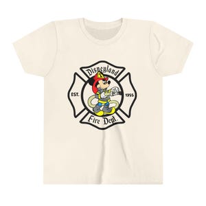 Fireman Mickey Mouse Disneyland Fire Department Kids T-Shirt image 3