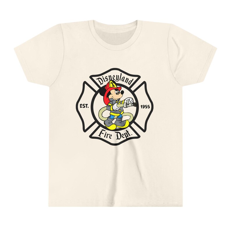 Fireman Mickey Mouse Disneyland Fire Department Kids T-Shirt image 3