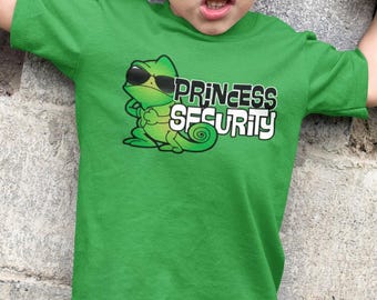 Tangled Pascal Princess Security Youth Shirt | Disney Sibling Brother Tee | Funny Rapunzel Guard Shirt | Disney Family Trip Shirt