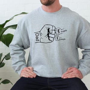 Fist Bump Sweatshirt, Dad and Son Matching Sweatshirts, Custom Fathers Day Sweatshirt, Father Daughter Matching Sweatshirts,Fathers Day Gift