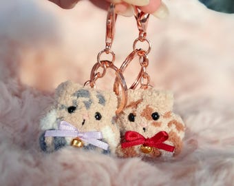 Mini Kitten Keychain: Soft Amigurumi Cat Plushie Bag Charm