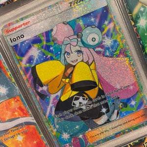 Iono Trainer Ex Shiny Pocket App TCG Carte Pokémon Proxy de Haute Qualité Alternative Personnalisée Full Art Triomphale Light Shining Revelry