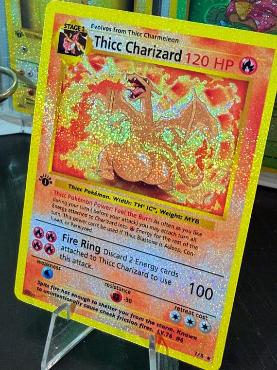 Thicc Charizard Card Fan Art - Etsy