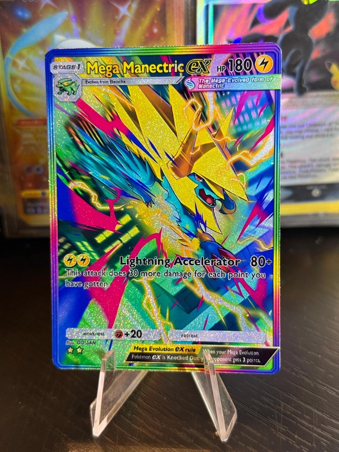 Manectric Card Rising Rivals Mega Manectric Card Fan Art - Etsy