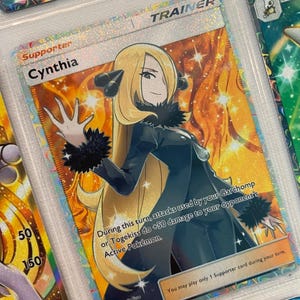 Cynthia Trainer Pocket App TCG hochwertige Proxy Pokemon Karte benutzerdefinierte Alternative Full Art genetischer Apex mythische Insel Raum Zeit Smackdown